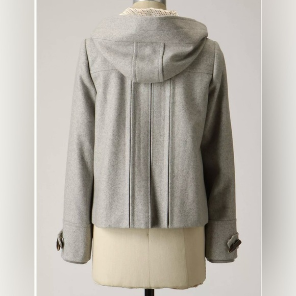 Elevenses Anthropologie First Frost Sz 2 Gray Toggle Coat EUC - Picture 2 of 10